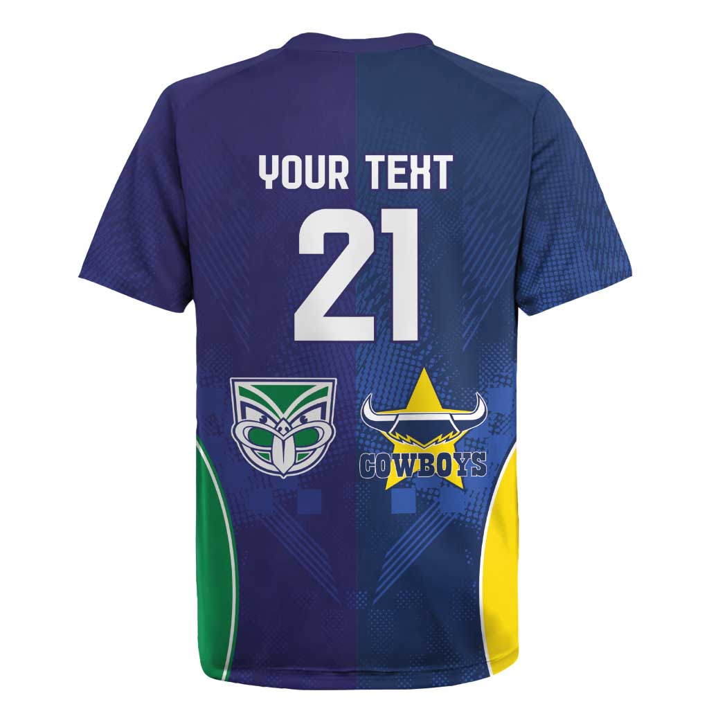 Custom Warriors-Cowboys Rugby Jersey Together Sporty Style