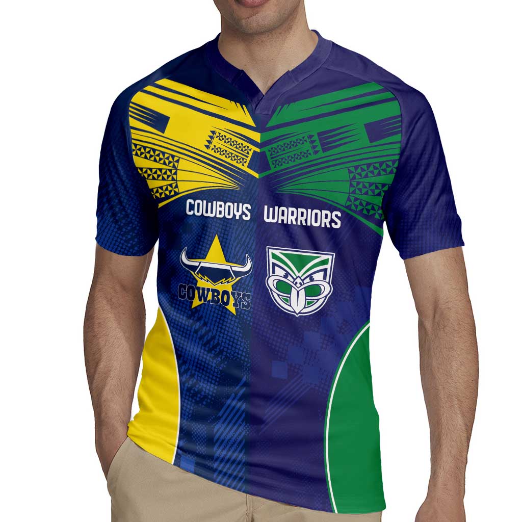 Custom Warriors-Cowboys Rugby Jersey Together Sporty Style