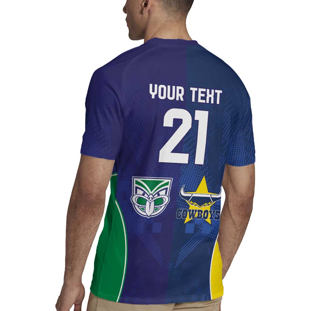 Custom Warriors-Cowboys Rugby Jersey Together Sporty Style