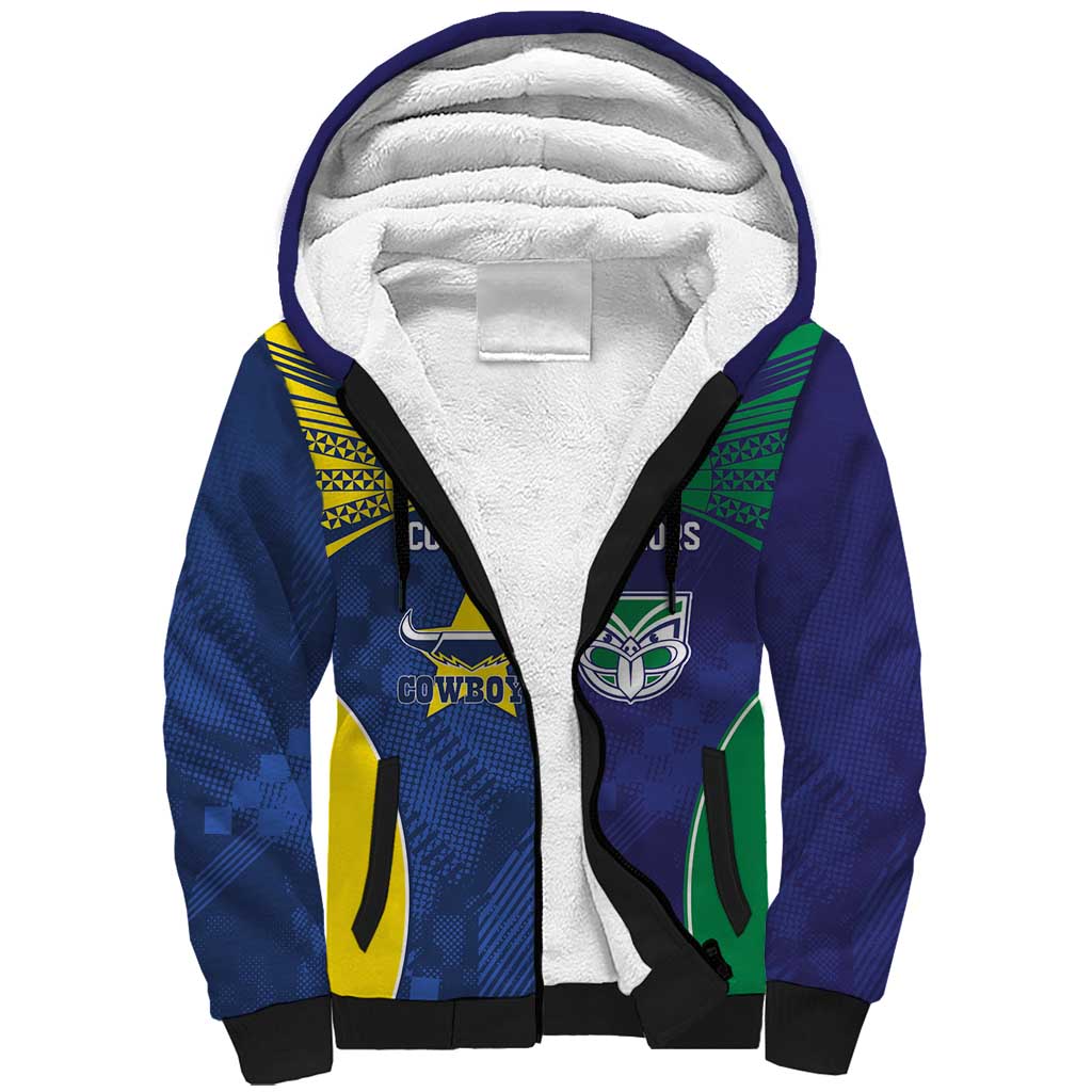 Custom Warriors-Cowboys Sherpa Hoodie Together Sporty Style