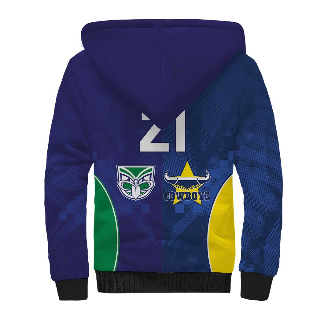 Custom Warriors-Cowboys Sherpa Hoodie Together Sporty Style
