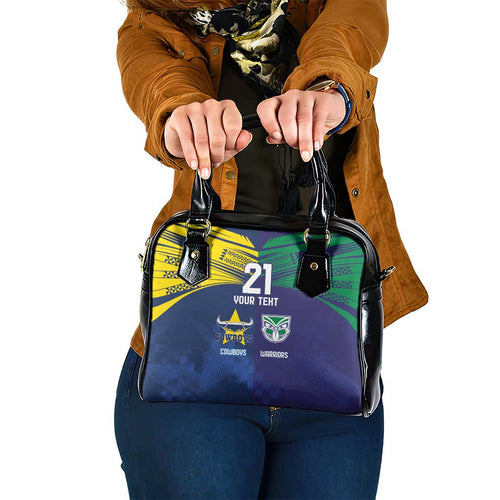 Custom Warriors-Cowboys Shoulder Handbag Together Sporty Style