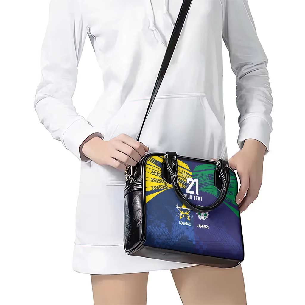 Custom Warriors-Cowboys Shoulder Handbag Together Sporty Style