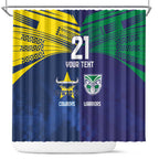 Custom Warriors-Cowboys Shower Curtain Together Sporty Style