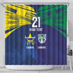 Custom Warriors-Cowboys Shower Curtain Together Sporty Style