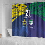 Custom Warriors-Cowboys Shower Curtain Together Sporty Style