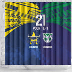 Custom Warriors-Cowboys Shower Curtain Together Sporty Style