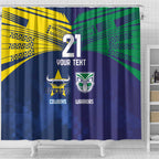 Custom Warriors-Cowboys Shower Curtain Together Sporty Style
