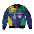 Custom Warriors-Cowboys Sleeve Zip Bomber Jacket Together Sporty Style