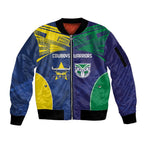 Custom Warriors-Cowboys Sleeve Zip Bomber Jacket Together Sporty Style