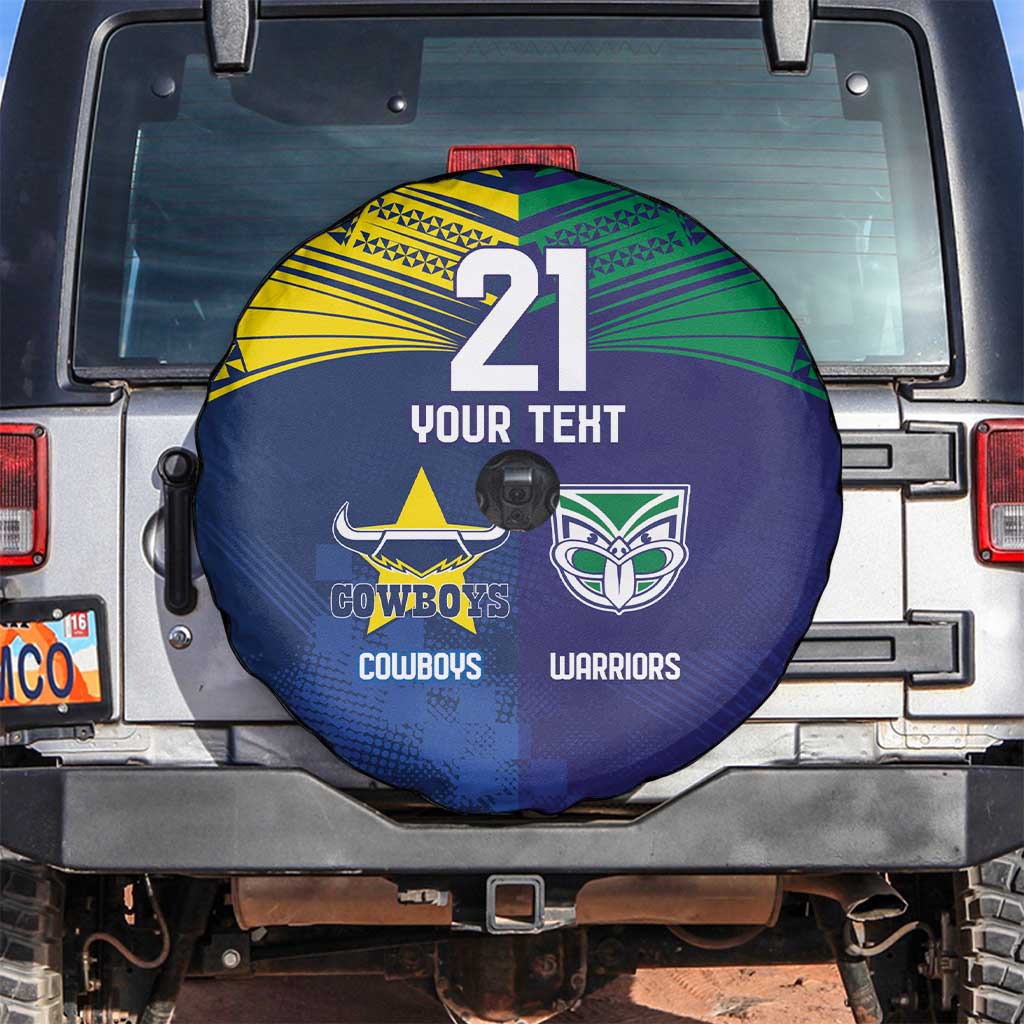 Custom Warriors-Cowboys Spare Tire Cover Together Sporty Style