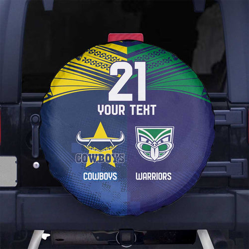 Custom Warriors-Cowboys Spare Tire Cover Together Sporty Style