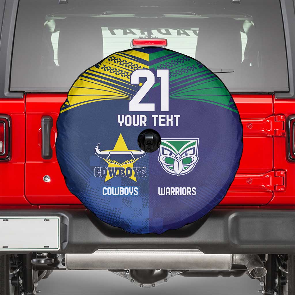 Custom Warriors-Cowboys Spare Tire Cover Together Sporty Style