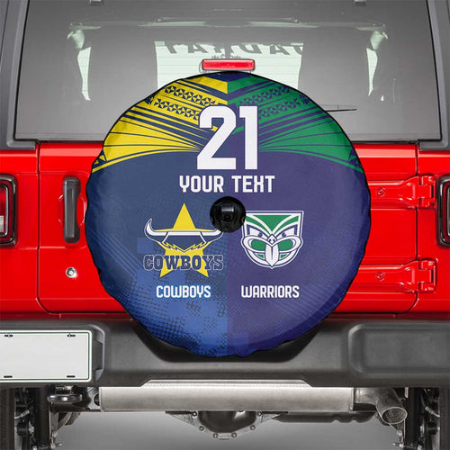 Custom Warriors-Cowboys Spare Tire Cover Together Sporty Style