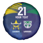 Custom Warriors-Cowboys Spare Tire Cover Together Sporty Style