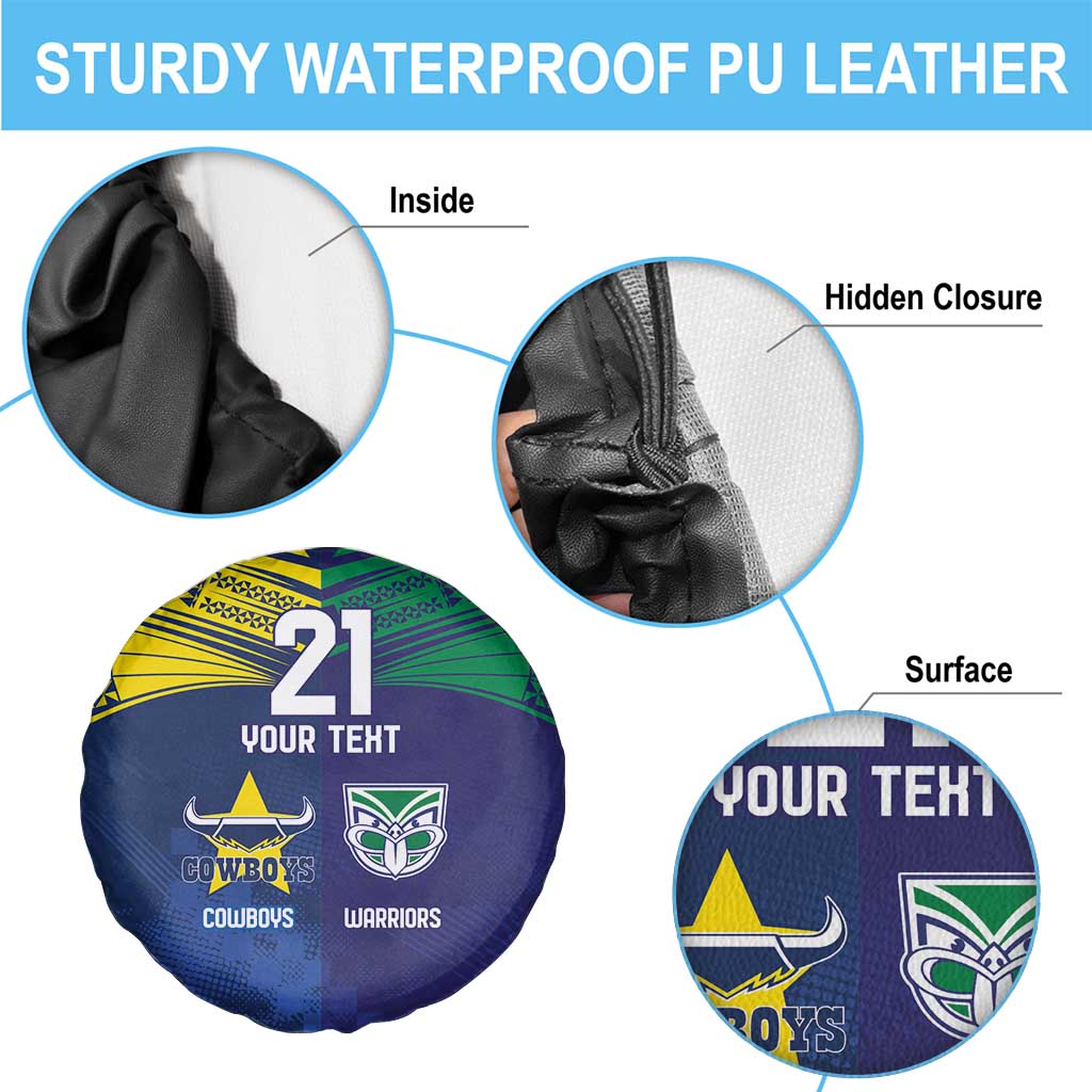 Custom Warriors-Cowboys Spare Tire Cover Together Sporty Style