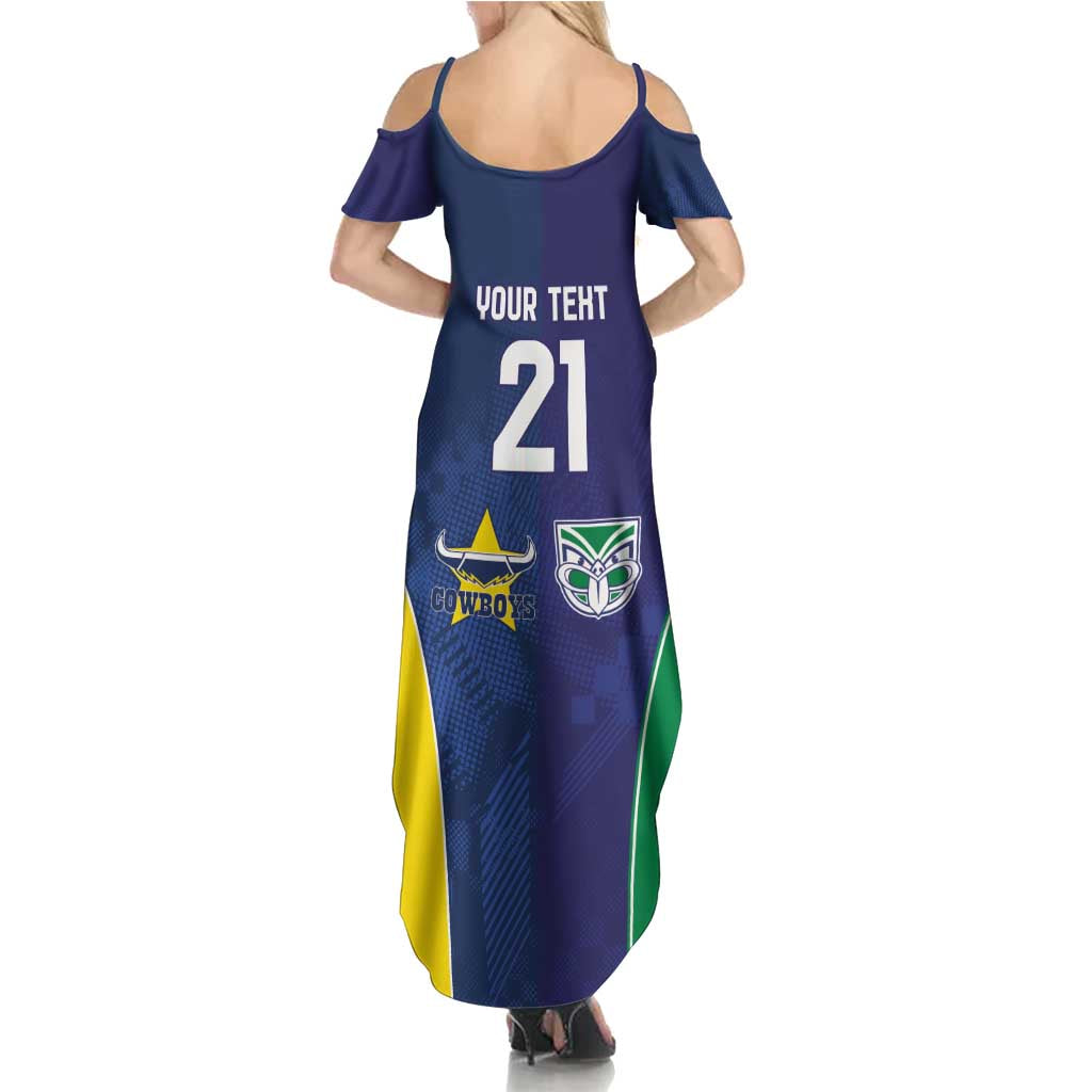Custom Warriors-Cowboys Summer Maxi Dress Together Sporty Style