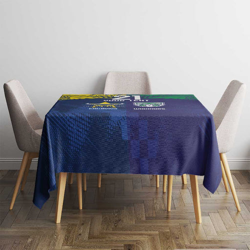 Custom Warriors-Cowboys Tablecloth Together Sporty Style