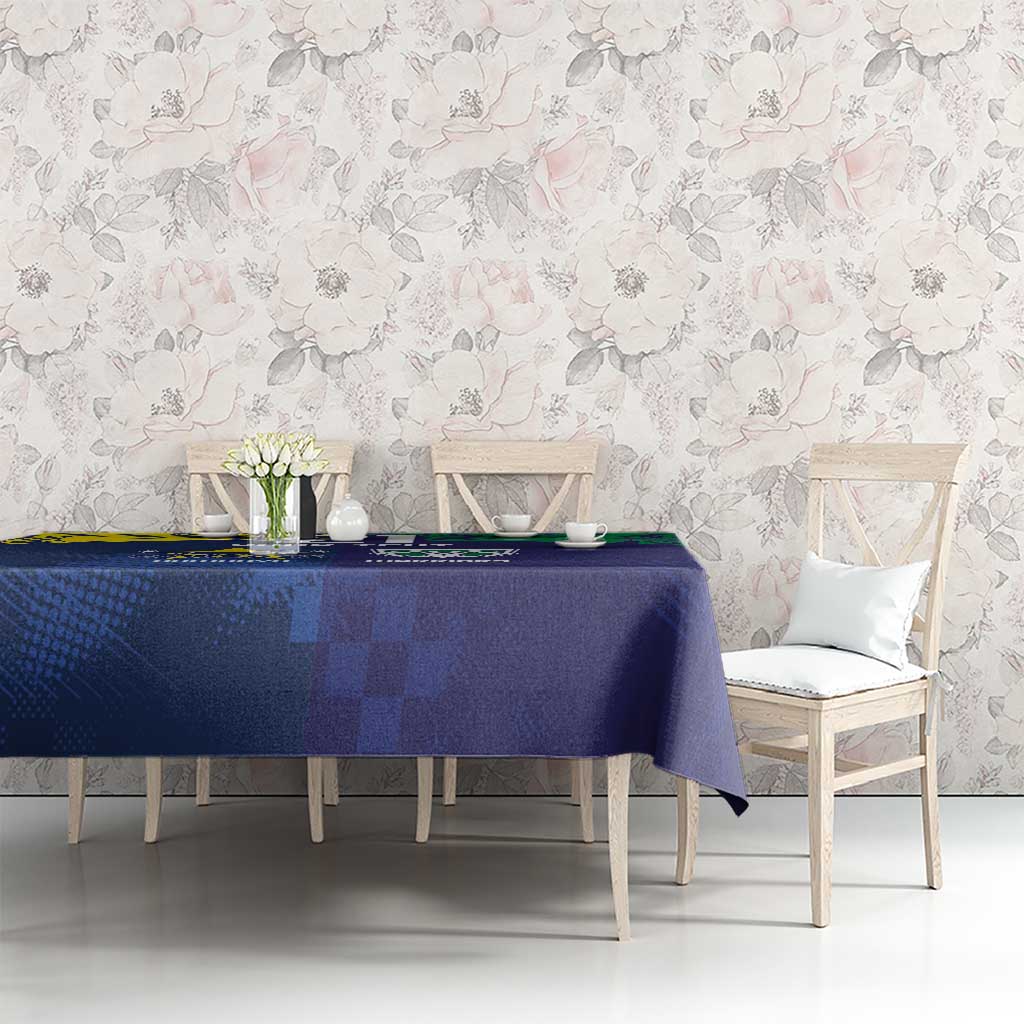Custom Warriors-Cowboys Tablecloth Together Sporty Style