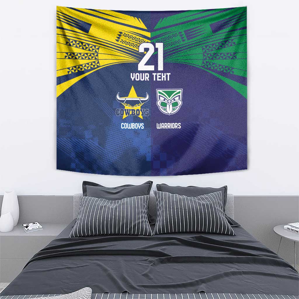 Custom Warriors-Cowboys Tapestry Together Sporty Style