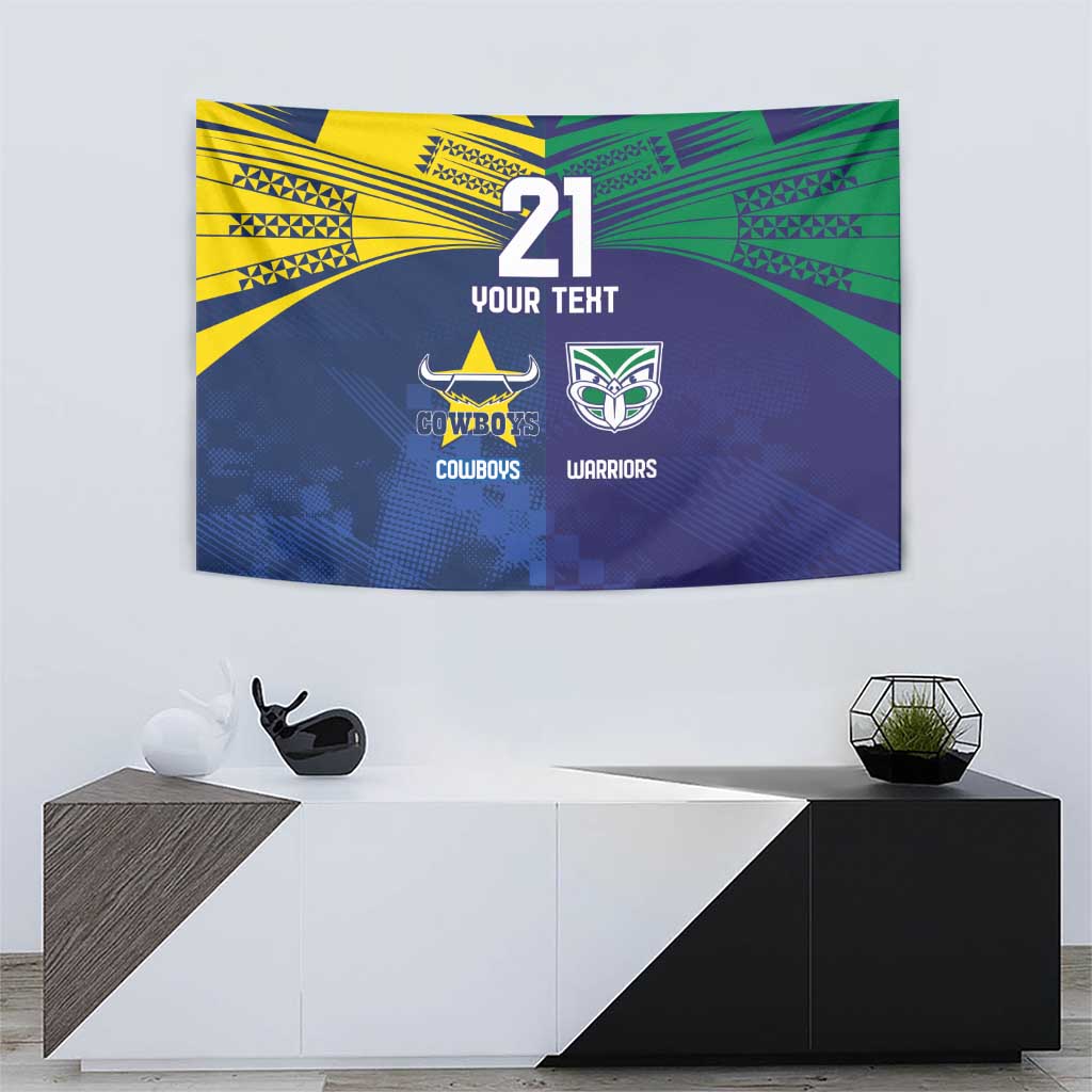 Custom Warriors-Cowboys Tapestry Together Sporty Style