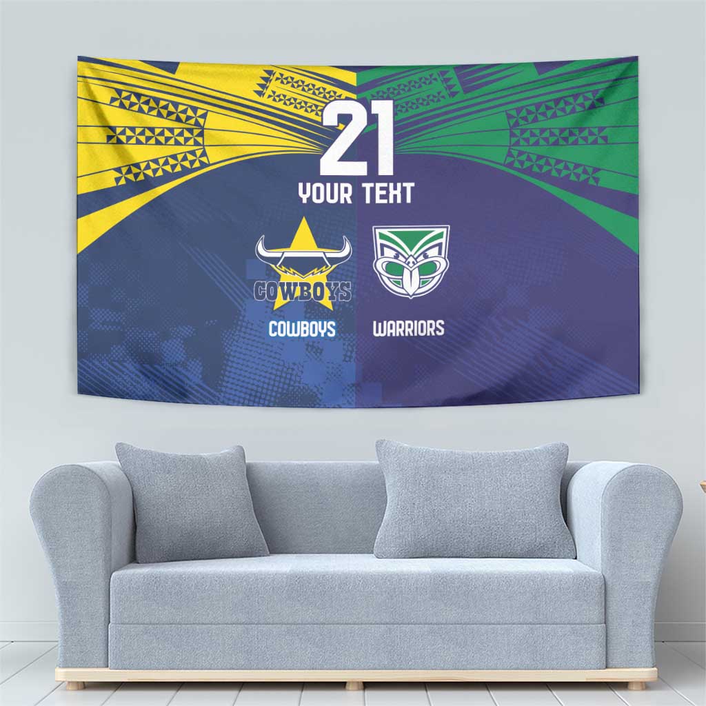 Custom Warriors-Cowboys Tapestry Together Sporty Style