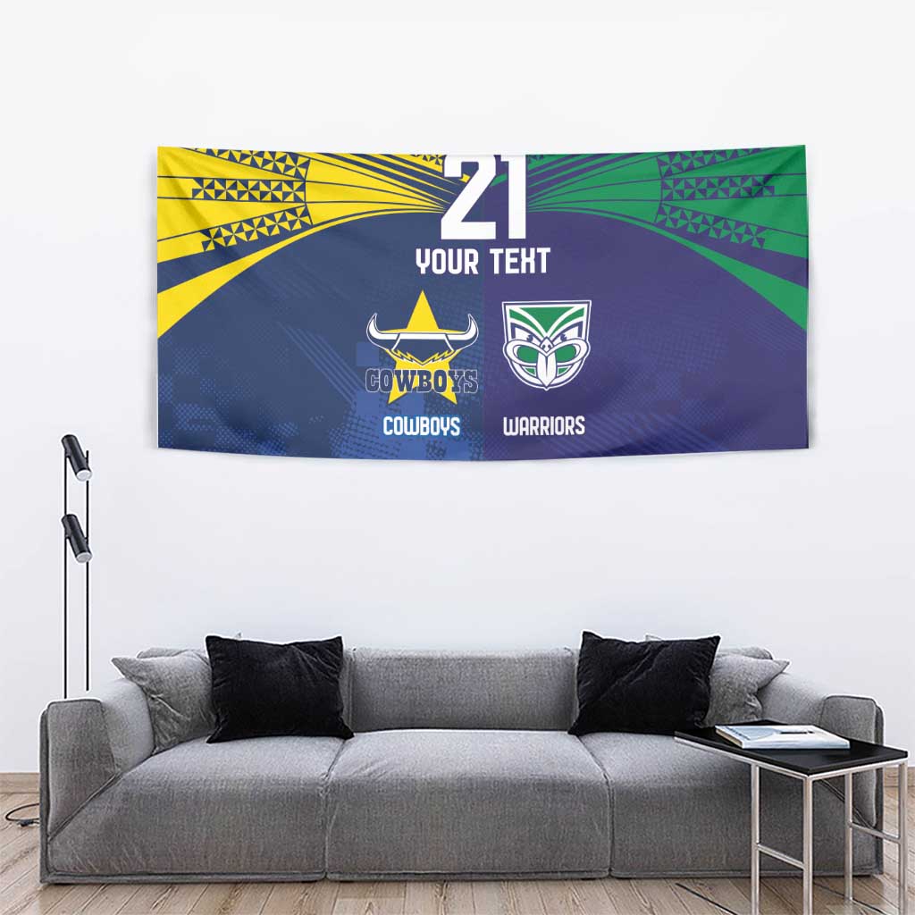 Custom Warriors-Cowboys Tapestry Together Sporty Style