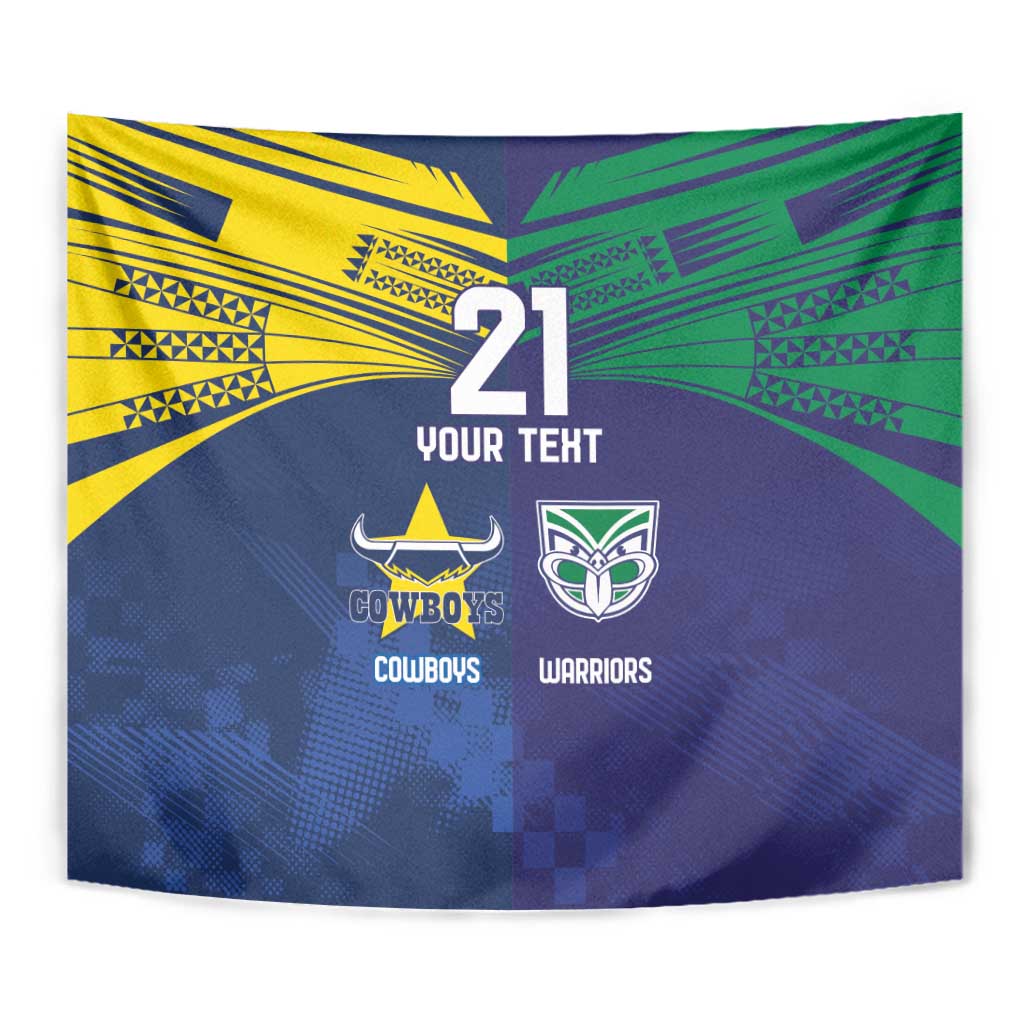 Custom Warriors-Cowboys Tapestry Together Sporty Style