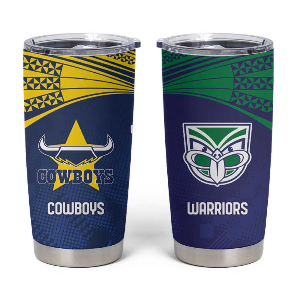 Custom Warriors-Cowboys Tumbler Cup Together Sporty Style