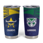 Custom Warriors-Cowboys Tumbler Cup Together Sporty Style