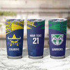 Custom Warriors-Cowboys Tumbler Cup Together Sporty Style