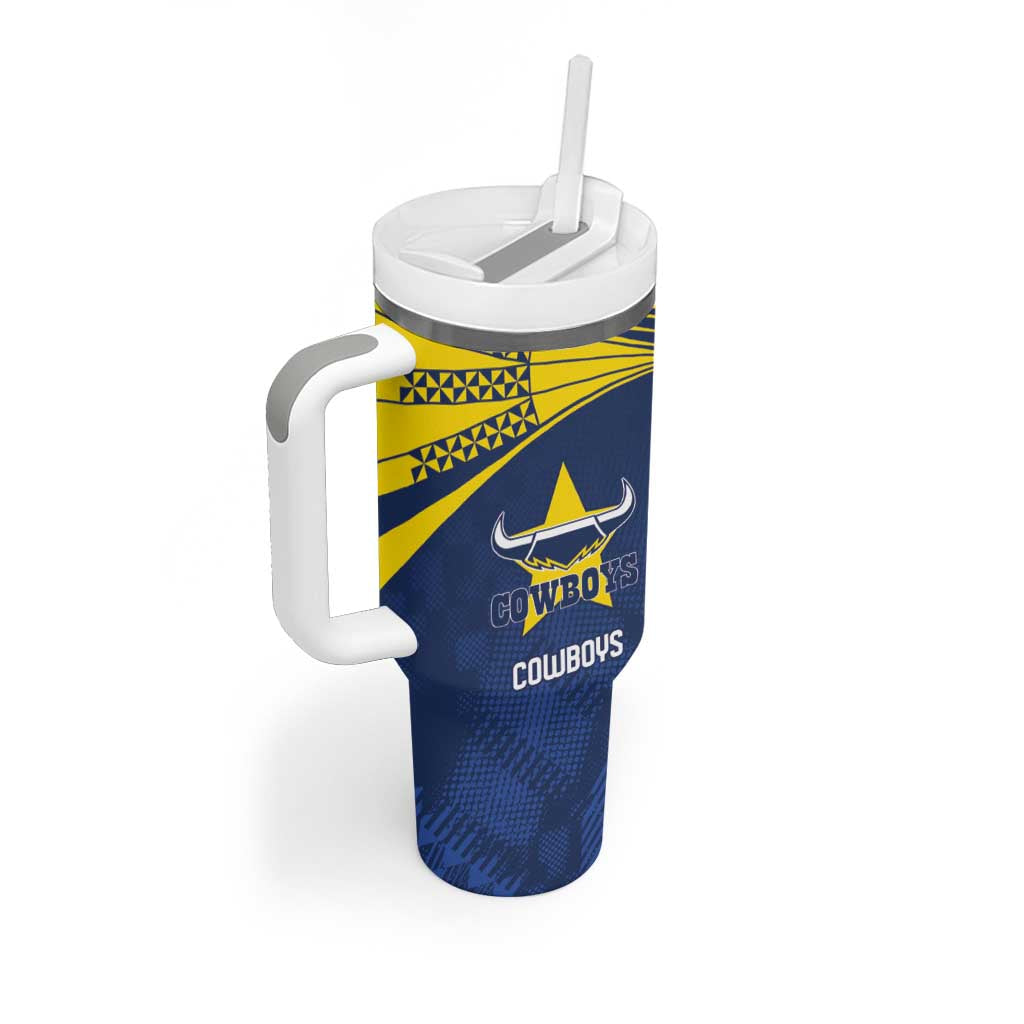 Custom Warriors-Cowboys Tumbler With Handle Together Sporty Style