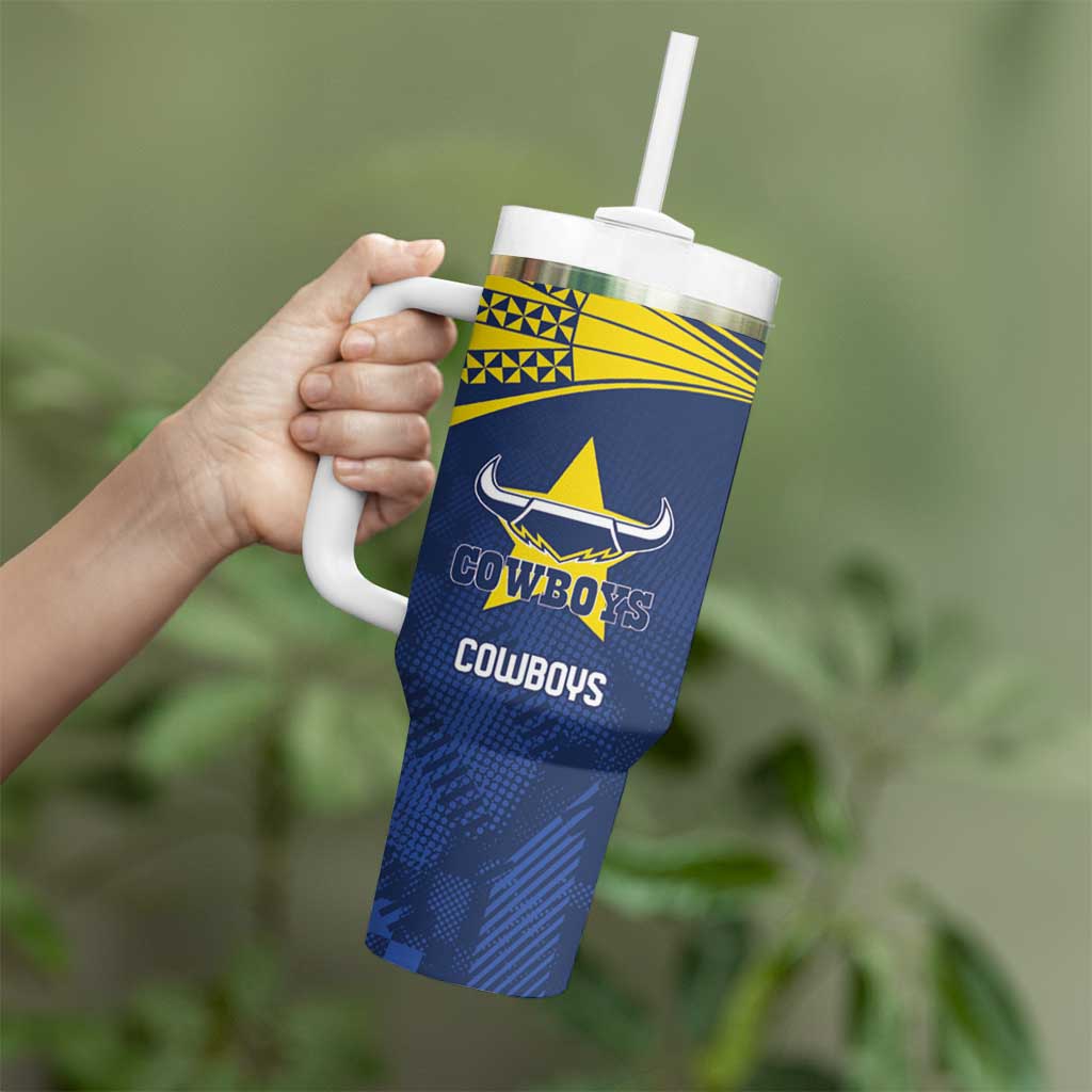 Custom Warriors-Cowboys Tumbler With Handle Together Sporty Style