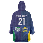 Custom Warriors-Cowboys Wearable Blanket Hoodie Together Sporty Style