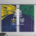 Custom Warriors-Cowboys Window Curtain Together Sporty Style