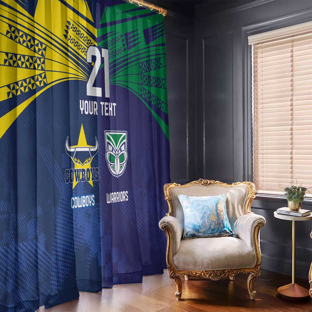 Custom Warriors-Cowboys Window Curtain Together Sporty Style