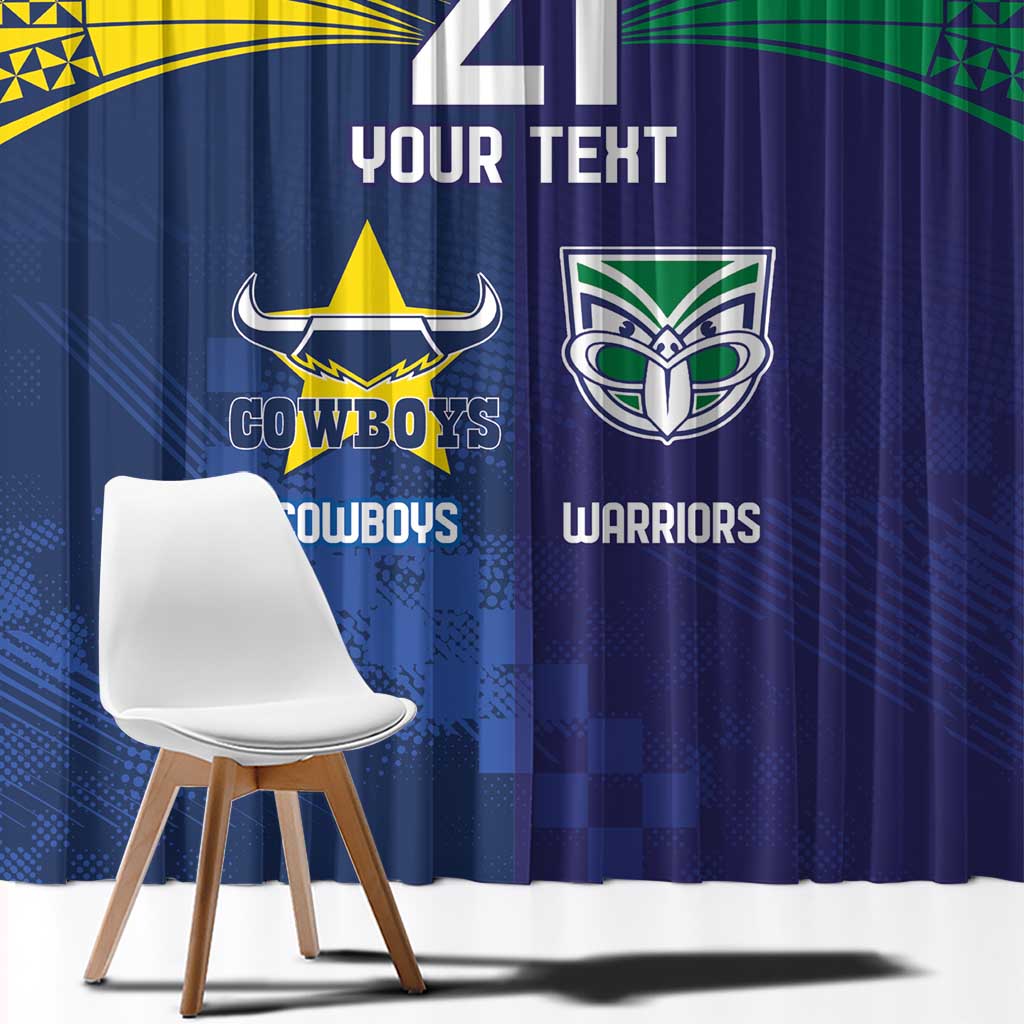 Custom Warriors-Cowboys Window Curtain Together Sporty Style