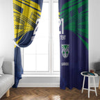 Custom Warriors-Cowboys Window Curtain Together Sporty Style