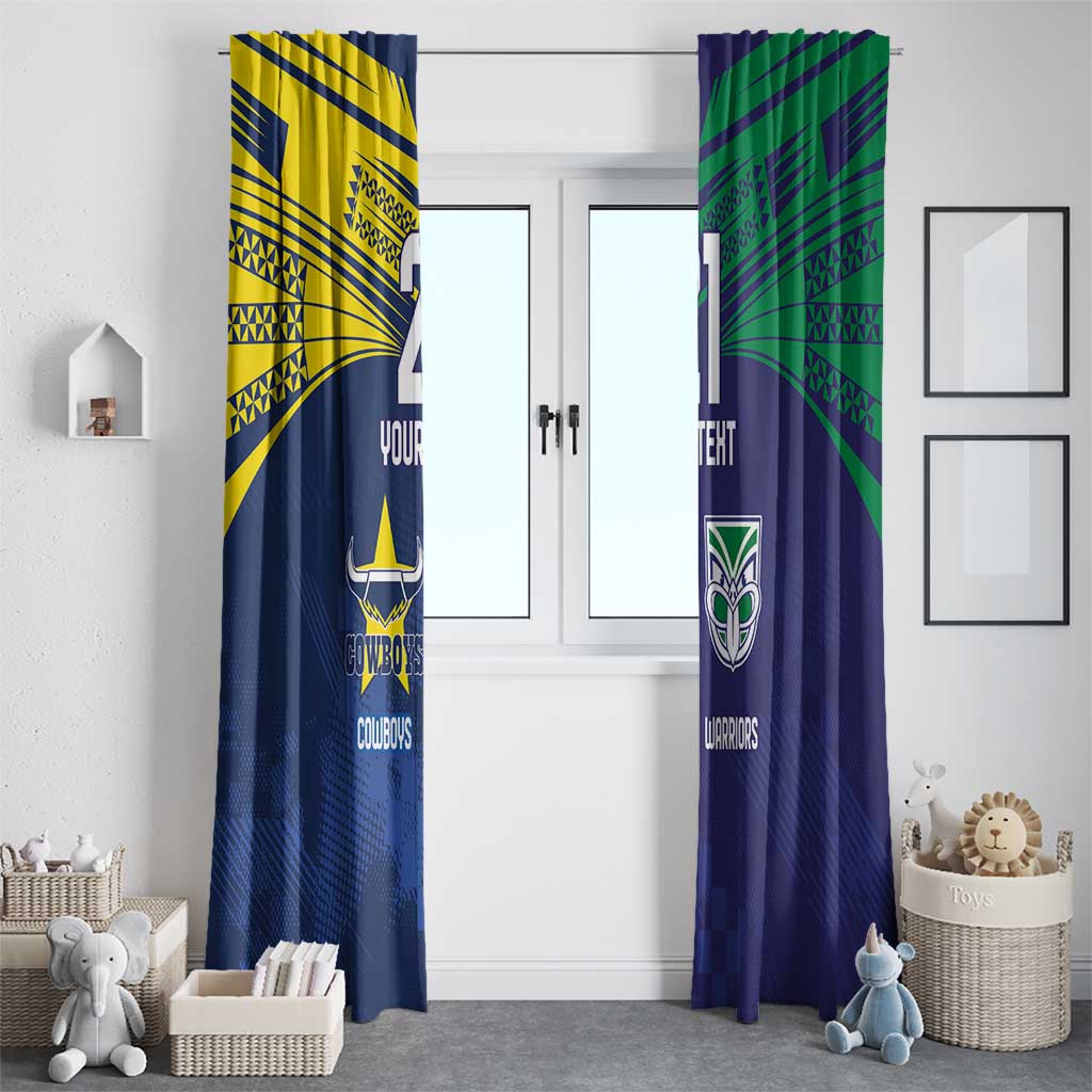 Custom Warriors-Cowboys Window Curtain Together Sporty Style