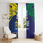 Custom Warriors-Cowboys Window Curtain Together Sporty Style