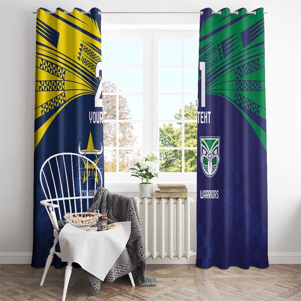 Custom Warriors-Cowboys Window Curtain Together Sporty Style