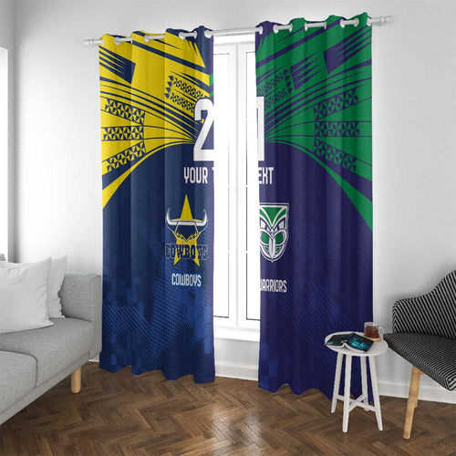 Custom Warriors-Cowboys Window Curtain Together Sporty Style