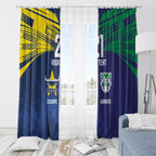 Custom Warriors-Cowboys Window Curtain Together Sporty Style