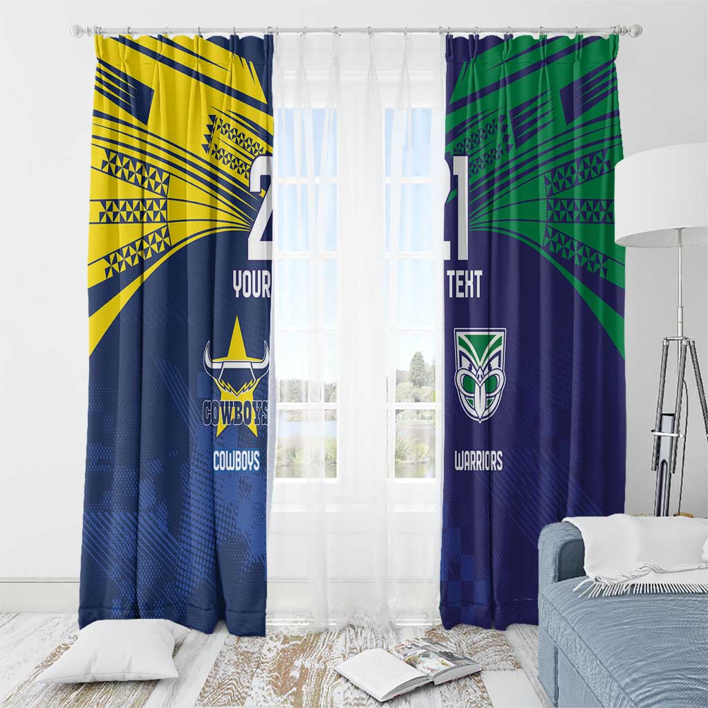 Custom Warriors-Cowboys Window Curtain Together Sporty Style