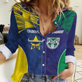 Custom Warriors-Cowboys Women Casual Shirt Together Sporty Style
