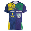 Custom Warriors-Cowboys Women V-Neck T-Shirt Together Sporty Style