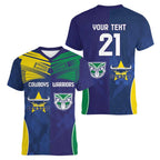 Custom Warriors-Cowboys Women V-Neck T-Shirt Together Sporty Style
