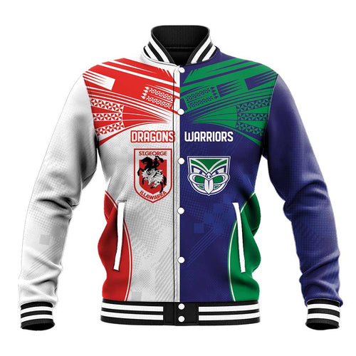 Custom Warriors-Dragons Baseball Jacket Together Sporty Style
