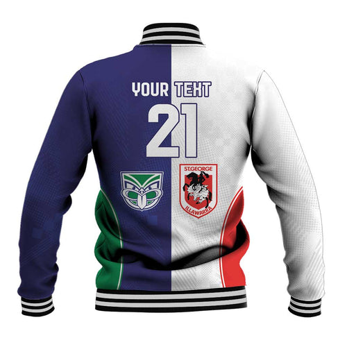 Custom Warriors-Dragons Baseball Jacket Together Sporty Style