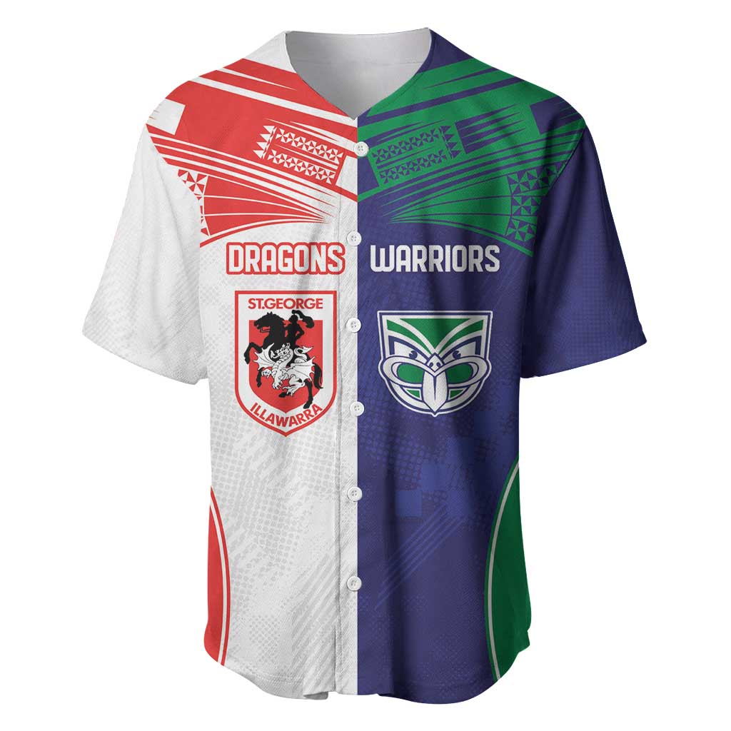 Custom Warriors-Dragons Baseball Jersey Together Sporty Style